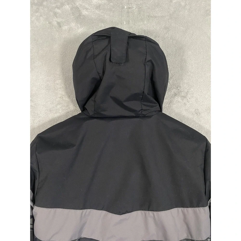 Columbia Ski Jacket‎ Youth L 14/16 Gray Camo Hooded Insulated Outgrown Snow Coat